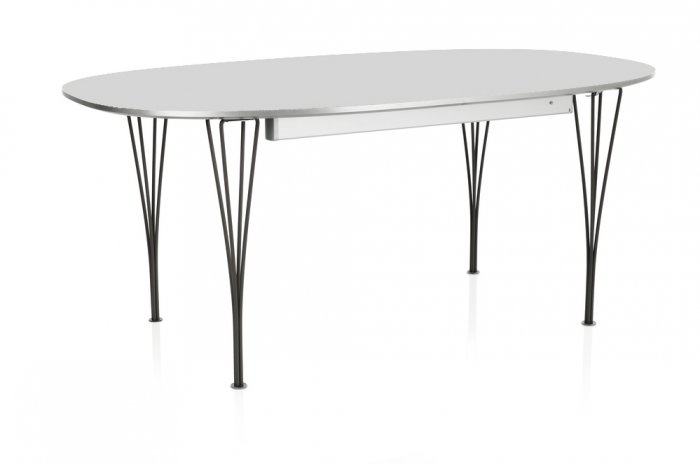Matbord SUPERELLIPS B619 vit laminat